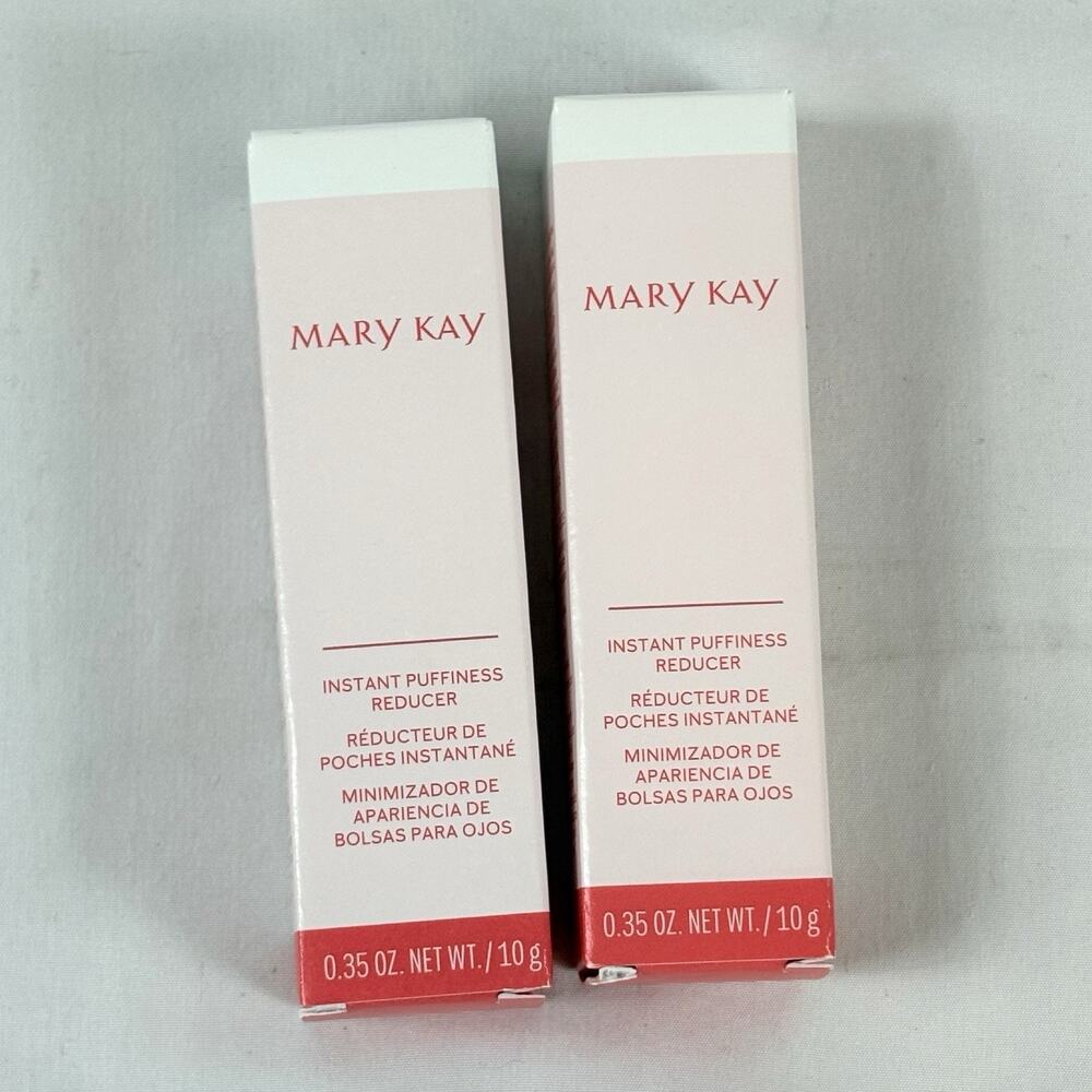 Mary Kay Instant Puffiness Reducer Full Size .35 oz for Eyes New in Box Lot of 2